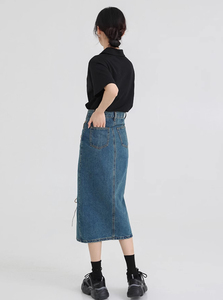 Mini-jupe tendance taille haute pour femme, style mignon en denim, pour des looks du jour au soir, toutes saisons - printemps, été, automne, hiver - Product Image 5