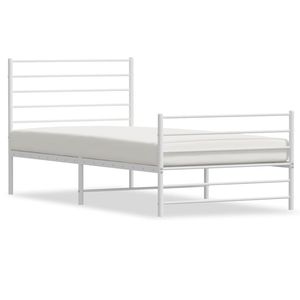โครงเตียงเหล็กเคลือบผงสีขาวแบบเตียงคู่รูปทรงสี่เหลี่ยมผืนผ้า - Product Image 2