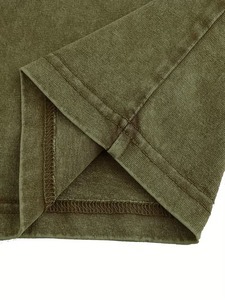 Camiseta de Hombre de Alta Calidad con Lavado Ácido, Hecha a Medida, 100% Algodón, Tejido de Punto, Ecológica, Estilo Urbano, Nueva, Cuello Redondo, Estilo Casual - Product Image 4