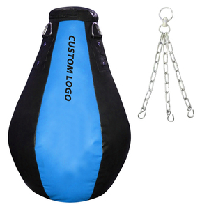 Wholesale Rate Customized Logo Print Pu Leather Pure Black Color Highest Premium Quality Heavy-Duty Oxford Fabric Punching Bag - Product Image 1