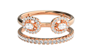 Bague en or massif 14 carats ARHAM Unique avec diamant de laboratoire pour femme, certifiée IGI, bijou de mariage personnalisé, idéal pour un cadeau de mariage - Product Image 3