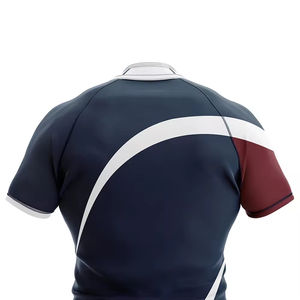 Maillots de rugby de qualité supérieure pour les matchs, respirants, à séchage rapide, à manches courtes, col rond, coupe ajustée, vente en gros - Product Image 5