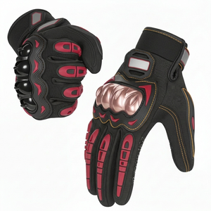 Guantes Tácticos de Cuero de Alto Rendimiento con Protección Rígida en los Nudillos, Equipo de Motociclismo para Seguridad y Durabilidad 2026 - Product Image 4