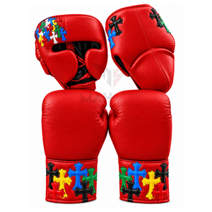 Custom Training Complete Boxing Set Custom Logo Cowhide Leather High Quality Comfortable <b>Cross</b> <b>Patches</b> Boxing Sparring Gear - Product Image 5