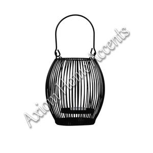 Bougeoirs en bois en métal argenté chic luxueux Axiom Home Accents pour les mariages et les décorations de lanterne à la main de Noël - Product Image 6