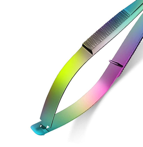 Stainless Steel Scissors with Curved Tip Blade Eyelash Eyebrow Micro Spring Scissors - Product Image 3