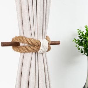 Rope Curtain Ticback Beaded Ball Jhut Rope Curtain Buckle 2 Pieces Tracks & Accessories Curtain Tieback - Product Image 5