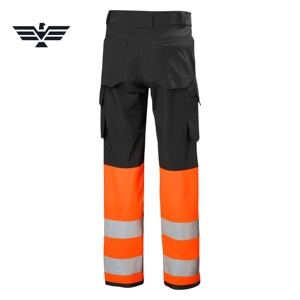 Premium <b>Black</b> High-Visibility Reflective Polyester Cargo <b>Work</b> <b>Pants</b> Men Multi-Pocket Industrial Safety Fluorescent Silk - Product Image 3