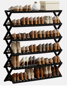 OEM/ODM Vietnam Étagère à chaussures pliable en métal à 5 niveaux, sur pied, pour entrée, organisateur de rangement peu encombrant - Product Image 1