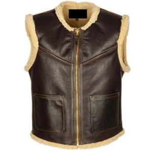 Chaleco de Cuero Vintage para Hombre, Sin Mangas, Estilo Casual para Motociclistas, Material, Color, Talla y Logotipo Personalizables - Product Image 4
