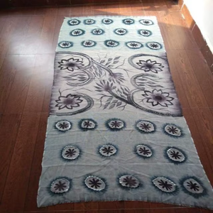 Authentic Merino Wool Hand Printed Emb Shawl Elegant Long All Seasons <b>Wrap</b> Windproof Sweat-Wicking Breathable Gift for Her - Product Image 2