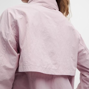 Hot Selling Pink Stand Collar Utility <b>Jacket</b> With Pockets Full <b>Sleeve</b> Windproof Polyester Women's <b>Short</b> Autumn Softshell <b>Jacket</b> - Product Image 2
