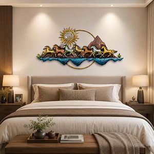 Décoration murale moderne en métal, motif cheval, faite à la main, forme irrégulière, pour la maison - Product Image 4