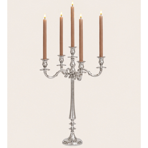 Candelabro de Aluminio de 5 Brazos al por Mayor, Portavelas de Metal para Centro de Mesa de Boda, Soporte Decorativo de Lujo para Eventos - Product Image 1