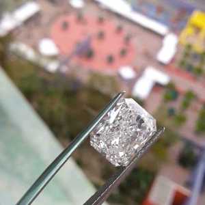 Bagues de diamants synthétiques haut de gamme certifiés IGI, polis CVD, 4 carats, 5 carats, taille Radiant, VS1, diamants cultivés en laboratoire, non montés - Product Image 1