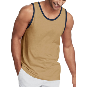 Hot Sale Breathable Eco-Friendly <b>Vintage</b> Style Knitted Beading <b>Tank</b> <b>Top</b> for Men & Women Workout Fitness - Product Image 1