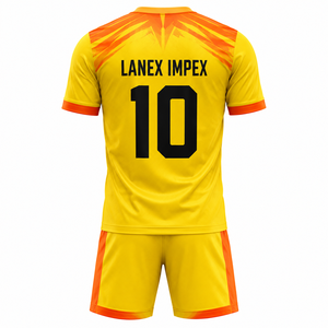 Ensemble d'uniformes de football personnalisés pour hommes et garçons, vêtements de sport professionnels pour équipe, maillot à manches courtes respirant, short, ensemble - Product Image 3