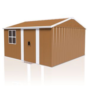 Capanno da Giardino in Metallo Resistente 12x10 FT, Impermeabile, con Finestre, Porta Chiudibile a Chiave e Ventilazione - per Stoccaggio in Giardino - Product Image 4