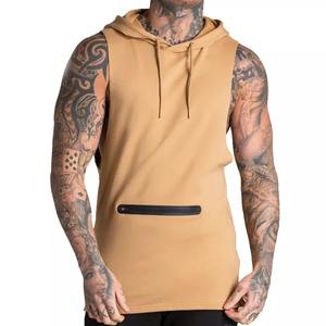 Débardeurs à capuche pour hommes, sport, musculation, stringer, sans manches, respirants, en coton, pour la gym - Product Image 4