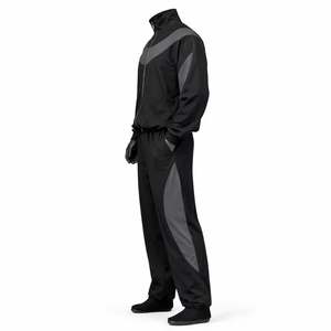 Chaqueta Deportiva Cortavientos para Hombre, Color Negro con Bloques de Color, Cierre Completo, Corte Deportivo, con Bolsillos Laterales, Corte Regular - Product Image 6