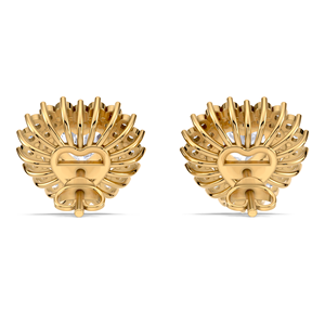 ต่างหูเพชรทรงหัวใจ 1 กะรัต ประดับด้วยเพชรแบบดับเบิ้ลฮาโล ทอง 18K สีเหลือง ขาว และโรสโกลด์ แบบเกลียวหลัง สำหรับเจ้าสาว เครื่องประดับชั้นดี - Product Image 3