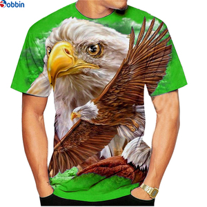 T-shirt pour homme à sublimation, imprimé aigle violet, manches courtes, col rond, coupe décontractée, polyester respirant, tricoté, impression photo - Product Image 6