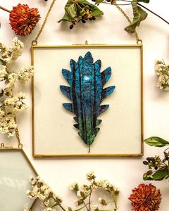Cadre photo moderne en laiton fin avec verre, style nordique, à suspendre au mur pour feuilles pressées, œuvres d'art, décoration de table, cadre de décoration intérieure - Product Image 1
