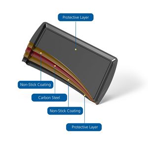 Set di 3 teglie da forno antiaderenti in acciaio al carbonio grigio, dimensioni 28x43 cm, 25x38 cm, 23x33 cm - Product Image 4