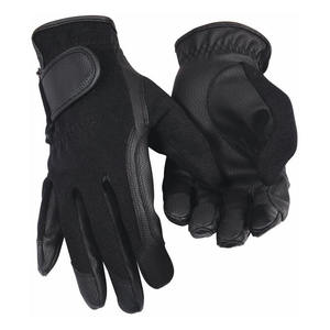 Gants d'équitation pour hommes à doigts entiers en similicuir avec fermeture auto-agrippante, couleur unie, coupe classique, usage équestre 2026 - Product Image 1