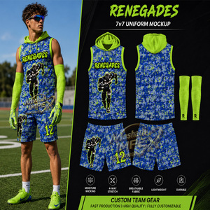 เสื้อแข่ง Rengades แบบสั่งทำพิเศษ ผ้าสแปนเด็กซ์/โพลีเอสเตอร์ สำหรับเกม 7 คนต่อ 7 สีน้ำเงิน แบบไม่มีแขน ระบายเหงื่อได้ดี ป้องกันแบคทีเรีย สำหรับเด็กทุกเพศ - Product Image 6
