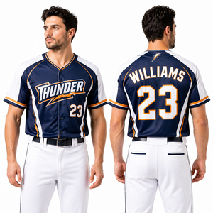Maillot de baseball personnalisé pour équipe, style américain, manches courtes, logo frontal, motif lettres, saison automne, service OEM professionnel - Product Image 5
