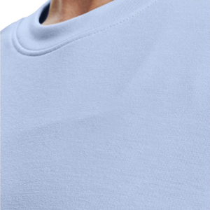 Sudadera Casual de Mujer, Color Azul Claro, Cuello Redondo, Manga Larga, Tejido de Algodón/Bambú, con Bordado y Encaje, para Otoño - Product Image 6