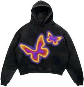 Sweat à capuche surdimensionné personnalisé avec logo OEM 2026, 100 % coton, imprimé crâne délavé à l'acide, style vintage vieilli pour homme - Product Image 2