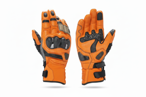 Gants de moto personnalisés OEM ODM en cuir avec protection des articulations, compatibles écran tactile, respirants et antidérapants - Product Image 4