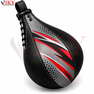 Balón de Velocidad Colgante de Cuero Sintético Premium con Gráficos de Rayos, Balón de Entrenamiento de Boxeo Resistente y Absorbente de Impactos - Product Image 3
