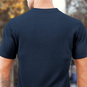 Nouveau T-shirt pour homme en coton de haute qualité à manches courtes pour homme, couleur unie, décontracté, hauts pour homme, t-shirts - Product Image 6