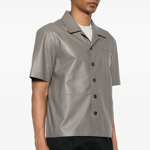 Sobrecamisa de Cuero Fino para Hombre, Piel de Cordero Auténtica, Estilo Casual Elegante, Cierre de Botones, Diseño Ligero, Fabricante al por Mayor de Marca Privada - Product Image 3