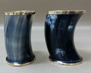 buffalo horn glass Viking cup drinking glass <b>hand</b> <b>made</b> glass drinkware accessories - Product Image 1
