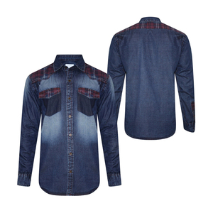 Camisas de mezclilla de moda, de alta calidad, con colores personalizados, de manga larga, estilo vintage, transpirables, para hombre, recién llegadas. - Product Image 1