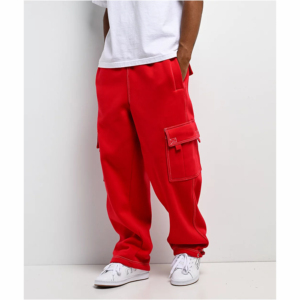 Manufacturer Custom Patch Embroidered Denim Flared Pants Contrast Stitching Acid Wash Men Sweatpants And Flared Jogger Pants Set - Product Image 5