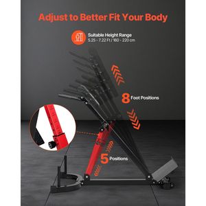 Panca per Iperestensione Regolabile da 350 Libbre - Attrezzo Multifunzione per Esercizi, Sedia Romana per Glutei e Rack - Product Image 4