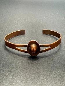 Handmade Hammered Pure <b>Copper</b> Cuff Unisex Fashion Charm Jewelry Circular Shape Antique Style Metal Craft Jewelry - Product Image 5