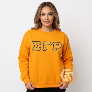 Pull en molleton de coton respirant brodé personnalisé de haute qualité pour femme, collection automne/hiver, 500g, manches longues, Sigma Gamma Rho - Product Image 2