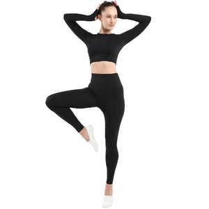 Women Two Piece Fitness Outfit Support Sports <b>Bra</b> And Stretch Leggings For Exercise Training Yoga Gym Running Activities - Product Image 3