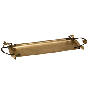 Hotelware Restaurant Ware Catering <b>Tray</b> Food Snacks Cookies Serving <b>Tray</b> Modern <b>Large</b> Size Metal Serving <b>Tray</b> With Floral Handle - Product Image 3