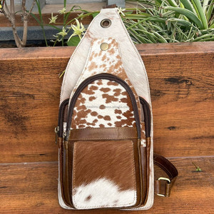 Wholesale 2024 Newly Cowhide Leather Crossbody <b>Bag</b> Western Design Lady Fashion <b>Shoulder</b> Chest <b>Bag</b> Genuine Leather <b>Men</b> Sling <b>Bags</b> - Product Image 3
