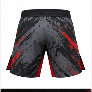 Shorts de combat MMA monochromes personnalisés, shorts de grappling, fabricant OEM ODM, vêtements de sport sublimés pour l'entraînement - Product Image 2