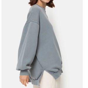 Sudadera Holgada de Invierno para Mujer, Tejida, 100% Algodón, Bordada, Transpirable, Ecológica, de Secado Rápido, con Forro Polar Grueso y Acogedor - Product Image 4