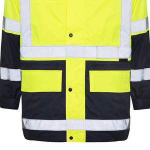 Chaqueta de Seguridad de Alta Visibilidad Amarilla y Azul Marino, Ropa de Trabajo Reflectante, Chaqueta para Hombre con Bolsillos, Cómoda, de Alta Calidad, Servicio OEM - Product Image 6