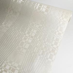 Papier peint en vinyle PVC ignifuge à rayures d'écoulement pour application de conception graphique à usage hôtelier et domestique - Product Image 1